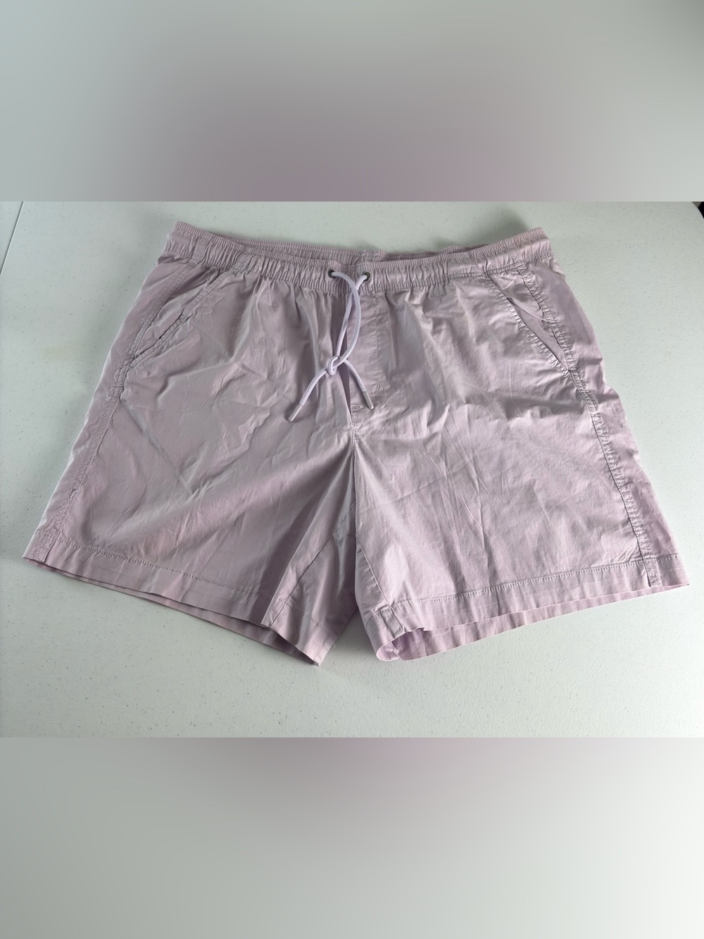 VRST Men’s Shorts XL Light Lilac Drawstring Elastic Waist Casual.